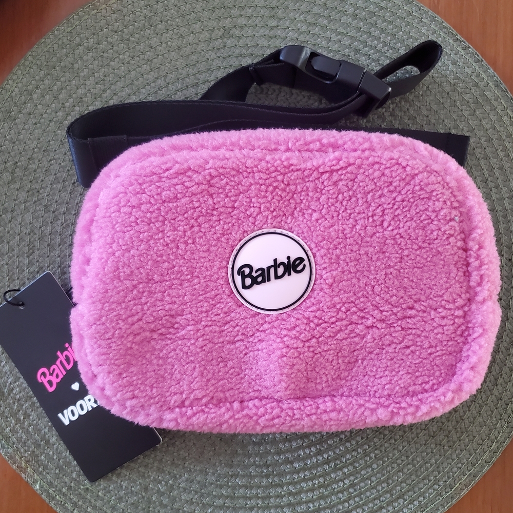 Barbie 🤍 Vooray Pink Sherpa Quinn Belt Bag